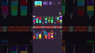 Cups - water sort puzzle | level 342 | ⭐️⭐️⭐️