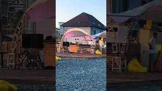 ПРОГУЛКА ПО ВЕЧЕРНЕМУ ПЛЯЖУ В ДАГОМЫСЕ #видеоролики #море #лето #сочи2024 #дагомыс