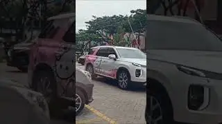 Hyundai Palisade dikasih stiker hello kitty (Hyundai palisade hello kitty)