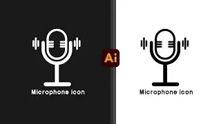Microphone Icon Logo Design In Adobeillustrator Use The Logo Design #tutorialsvideo #graphics-actor