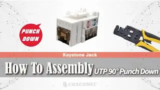 How To Assemble Slim Size UTP Cat6A Keystone Jack (RJ45 Ethernet Plug / Punch Down Keystone Jack)