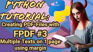 Python Tutorial: FPDF #3 Multiple Texts on 1 page using margin
