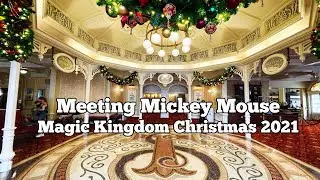 Meeting Mickey Mouse at Christmas in the Magic Kingdom