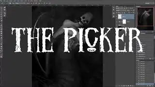 THE PICKER | Horror Creature Design | My Shadows | Photoshop Painting Time Lapse