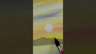 60 Second Watercolour Lesson. A Sunset Sky