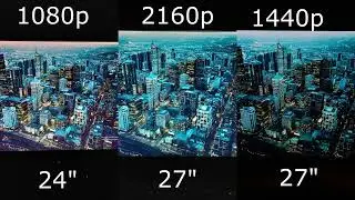 Сравнение мониторов 1080p vs 1440p vs 2160p | 60hz vs 165hz Объективный тест картинки и восприятия.