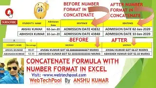 HOW TO CHANGE DATE FORMAT IN CONCATENATE FORMULA IN EXCEL?