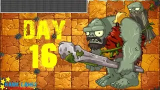 Plants vs Zombies 2 - Jurassic Marsh - Day 16 [Gargantuar Battle] No Premium