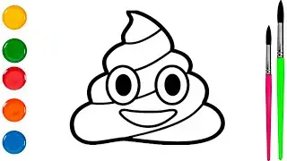 How to draw poop emoji Bolalar uchun kuchukcha rasmini chizish Рисование какашки сурет салып уйрену