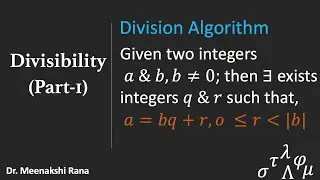 Divisibility |Part 1| Division algorithm