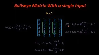 Learn MATLAB Coding With Example 5: Bullseye Matrix