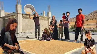 A Happy Family Day with Ali & Farzaneh ❤️ | Traditional Cooking & Preparing Wheat for the Mill