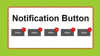 How to Create Notification Button with html and css | practical program