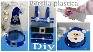 🌲3 DIY con una botella pet /manualidades navideñas 2023