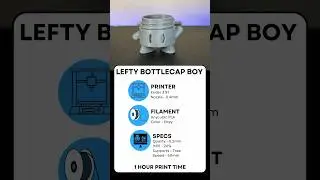 Bottle Cap Boy - 3D Printed - link in description  #diy #3dprinted #Ender3S1 #ConvincedTech