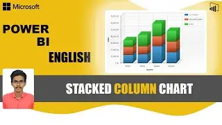 How to Create Stacked Column Chart in Microsoft Power BI Desktop | Power BI Tutorial For Beginners