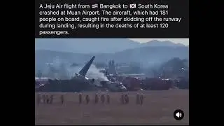 Jeju Airline Aeroplane Crashed at an Airport in South Korea | plane crashed un South Korea | just in