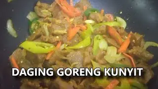 DAGING GORENG KUNYIT | Cara mudah ringkas dan sangat sedap