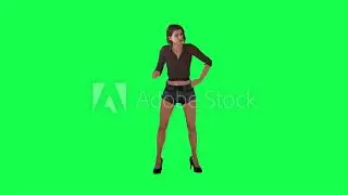 Beautiful street woman waiting takes out a cigarette from her pocket and smokes and finally puts it