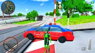 2 Trains and Fire Rescue Car - Rope Frog Ninja Hero Car Vegas - Android Gameplay