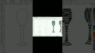 Text in glass shape| 