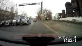 Смешная авария на ул. Куйбышева в Перми