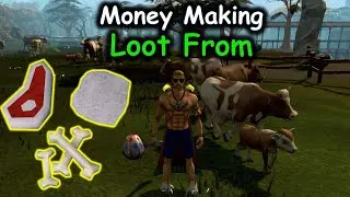 (2022) RuneScape 3 MONEY MAKING Challenge: LOOT FROM 1 HOUR OF COWS! (MOO)