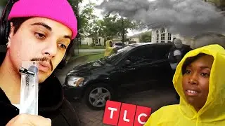 Ela espera chover para enxaguar o carro