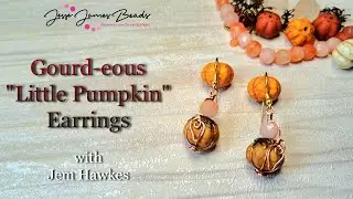Let's Wire-Wrap Gourd-eous Pumpkin Earrings!