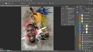 Collage photoshop action by RedVokinputs (Tutorial Video)