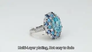 High Quality 925 Sterling Silver Cocktail Ring