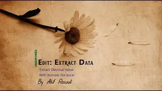 Extract Decimal Value With Kutools For Excel
