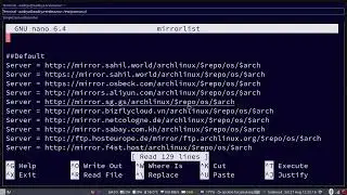How to update mirrorlist in arch linux