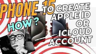How to create apple id and icloud account on Iphone 15 pro i0s 17.4.1 without using computer.