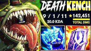 1million Tryndamere Main met my IMMORTAL DEATH KENCH Season 13 1v9 Build 🔥 LoL Top Tahm s13 Gameplay