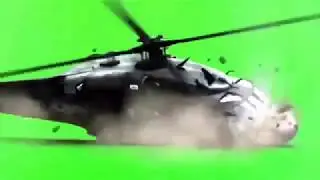 Amazing helicopter crash VFX effects Green Screen Chroma Key- Copyright FREE Video 