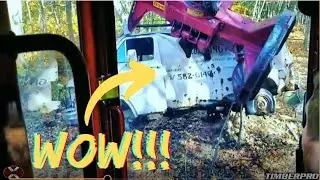 TimberPro TL745D doing Junkyard Cleanup!  POWER!!!
