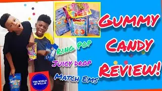 Gummy Candy Review!- Juicy Drop Gummies, Ring Pop Gummy Gems, & Match Em Gummies!!!