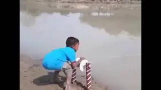 Smart way to catch a fish 🎣 طريقة ذكيه لاصطياد اسماك البحيره