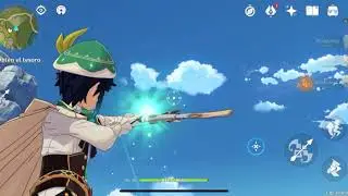 Genshin Impact - dispara un águila en vuelo Montaña Dunyu