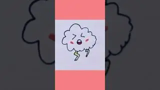 Şimşek çakan bulut çizimi ☁️ 
