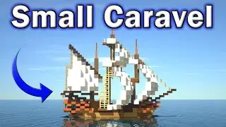 Minecraft Tutorial: How to Make a Boat/Ship (Small Caravel)
