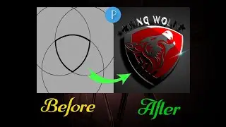 Wolf LOGO DESIGN | How to make Logo on Pixellab | Pixellab mockup | Miramid Designer