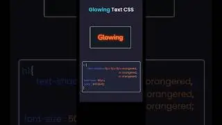 Glowing Text using Text shadow 