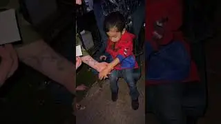 Octoberfest- 5yr olds first time at the haunted houses!