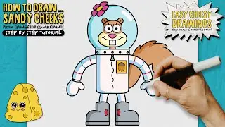 How to Draw SANDY CHEEKS 🐿️🥋 (Spongebob Squarepants) | Easy Step-By-Step Drawing Tutorial