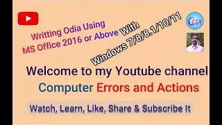 Writing Odia in Computer | Akruti 7 | Akruti for windows 10/11 | Writing  odia in MS Office |