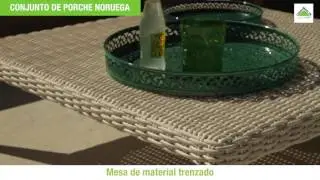 Conjunto porche trenzado noruega blanco
