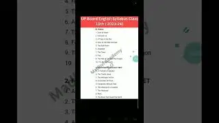 english syllabus class 10 upboard 2023-24@MadhviAcademy20
