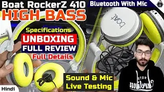 Boat Rockerz 410 Bluetooth Headphone with Mic,Green | UNBOXING | Boat rockerz 410 review, Sound Test